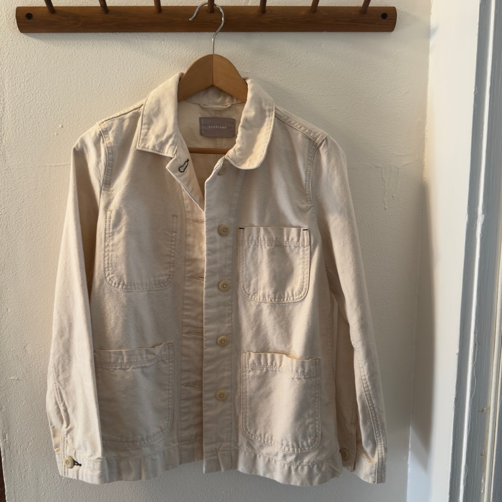 *SOLD* Everlane chore jacket, size small, bone